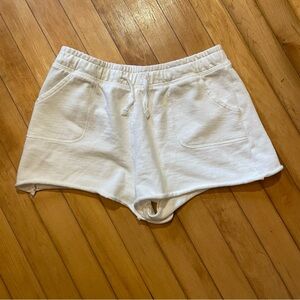 Mango White Sweat Shorts